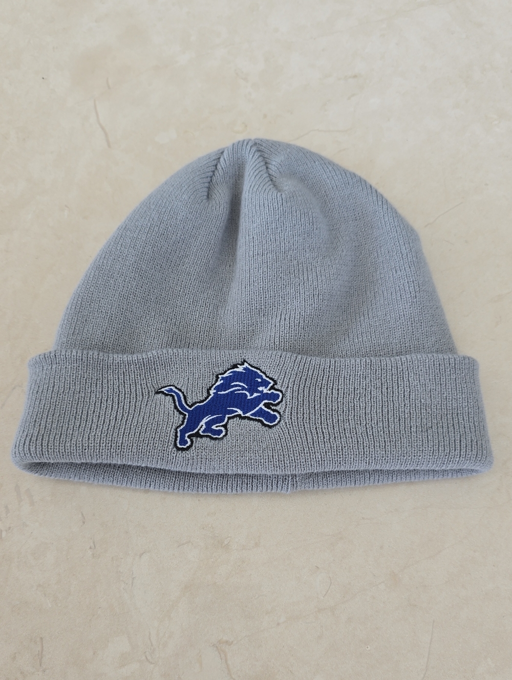 Detroit Lions Gray Knit Cuffed Beanie Hat - OS